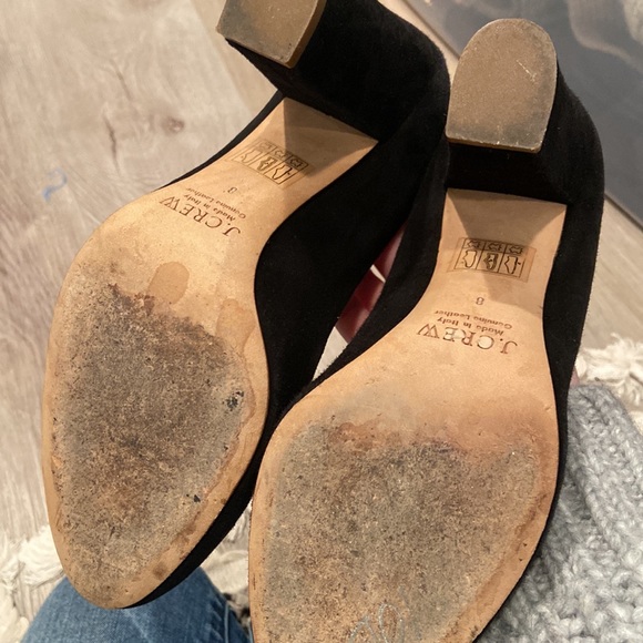 J Crew Black Made in Italy Block Heels - Picture 4 of 4